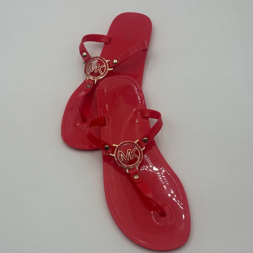 Michael Kors Glossy Red/pink  Sandals(LG19L) size 10